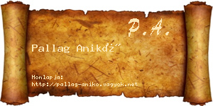 Pallag Anikó névjegykártya